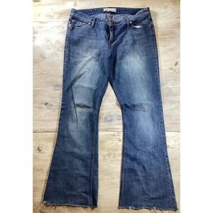 Bootheel Trading Co. Flare Leg Jeans‎ Fray Hem Embellished Pockets women's 31x30